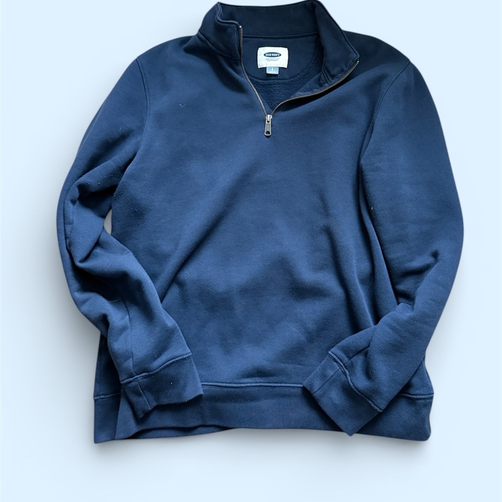 Old Navy Men's Navy Quarter Zip Sweatshirt